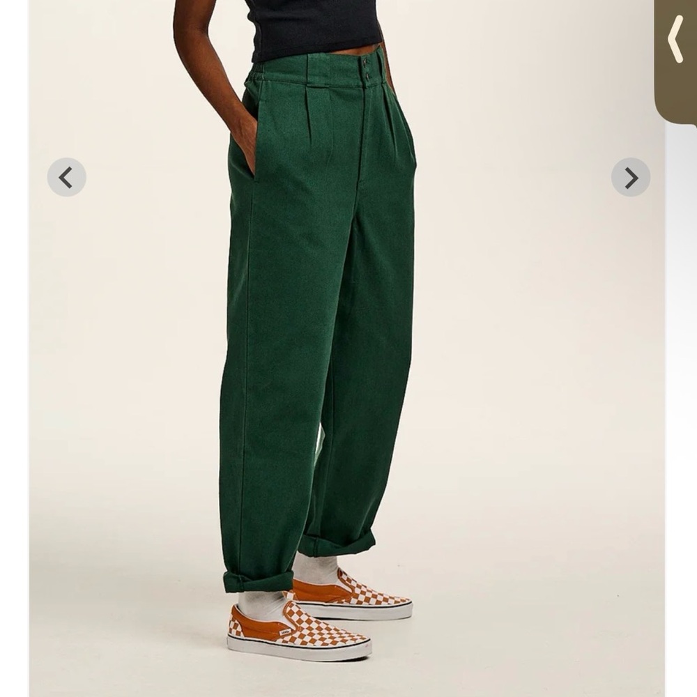 SOLDLucy and Yak Addison Tapered Jeans: ORGANIC TWILL - Posy Green - W32 (UK 14)